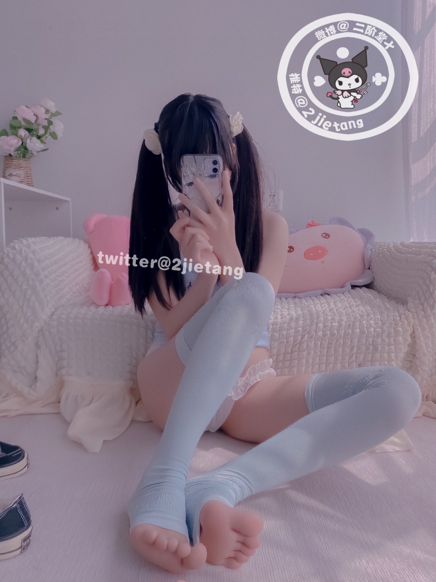 二阶堂 - 露脸蓝色上衣 60P-66MB 02