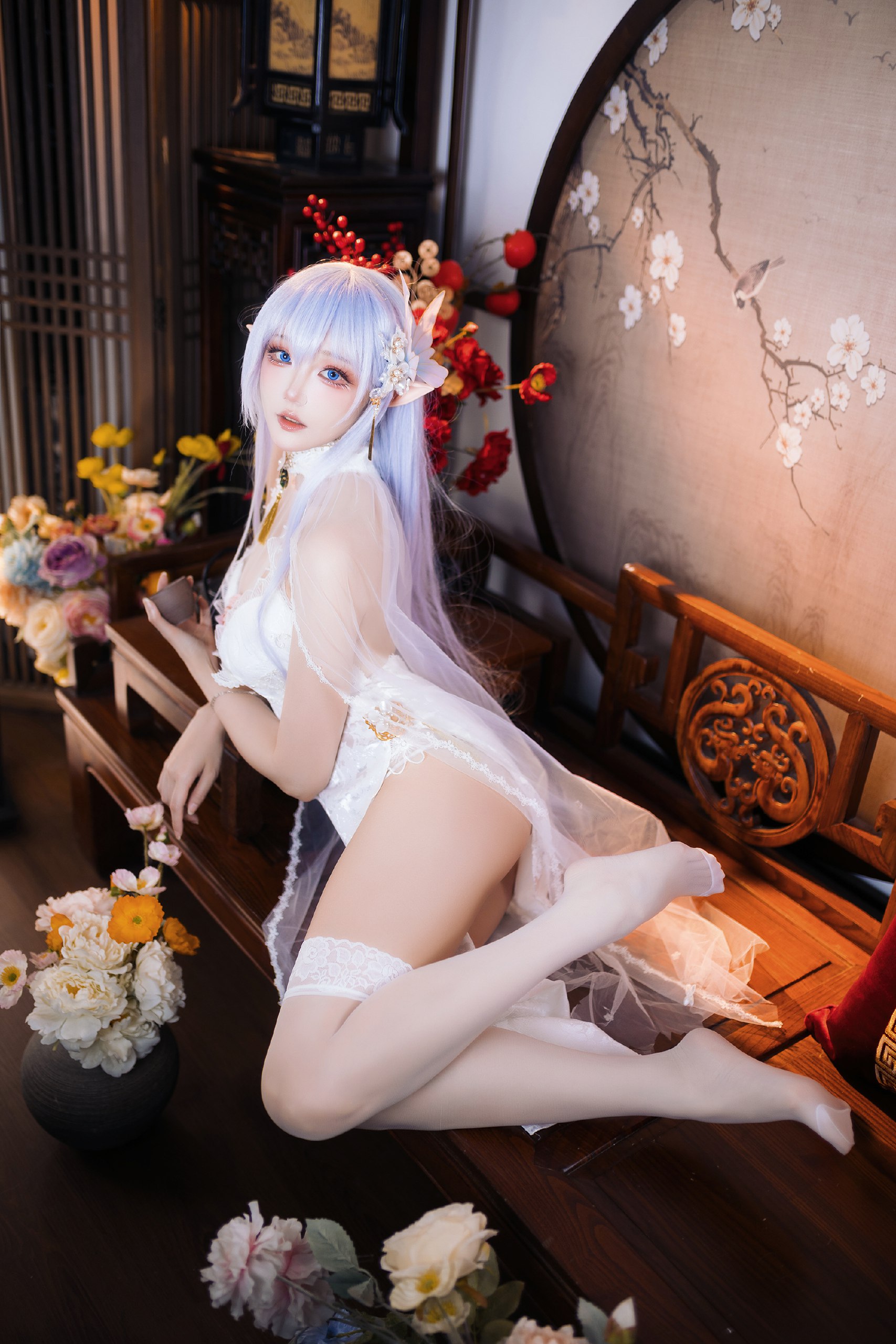 瓜希酱 - 阿尔比恩旗袍 20P-28MB 03